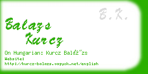 balazs kurcz business card